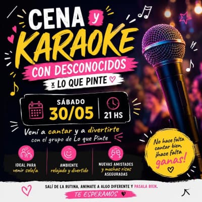 Cena y karaoke con desconocidos - LQP