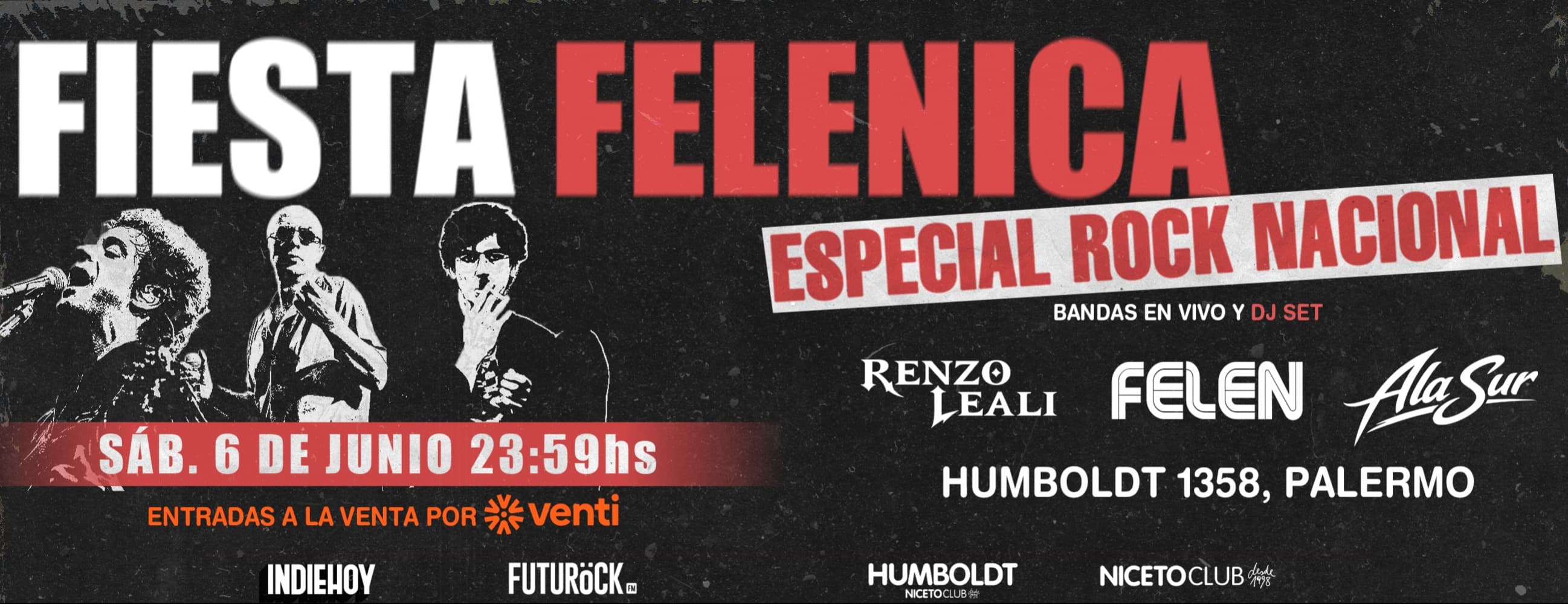 FIESTA FELENICA: ESPECIAL ROCK NACIONAL en Niceto Humboldt