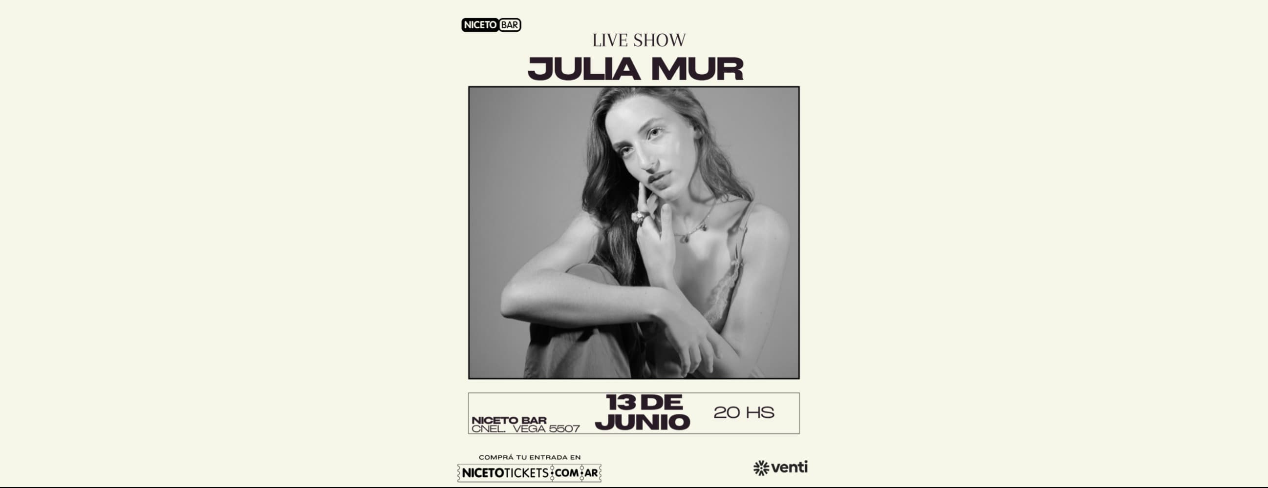 Julia Mur  en Niceto Bar