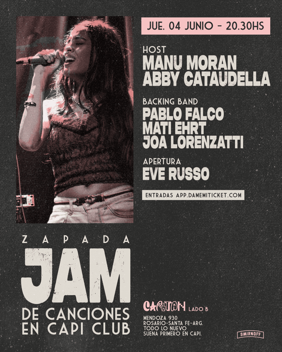 ZAPADA Jam de canciones - apertura Evelin Russo