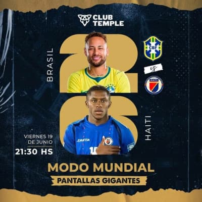 BRASIL VS HAITI! FUTBOL EN CLUB TEMPLE